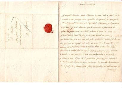 ARDENNES. Letter A.S. Comte d'ESTANIOLS (Nicolas-Louis)...