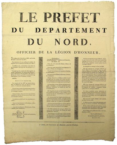NORTH. 1805. EMPIRE. DRAWING OF LOTS FOR...