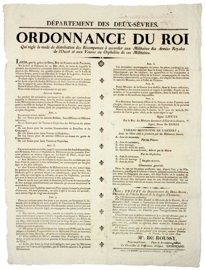 DEUX-SÈVRES. 1824. ROYAL ARMIES OF THE WEST....
