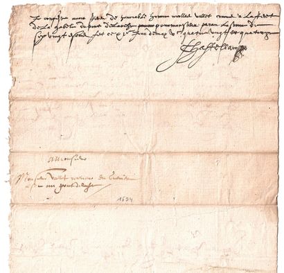 EURE. 1594. GRENIER À SEL. Two letters addressed...