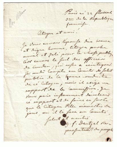 Deputy Georges Frédéric DENTZEL (1755-1828)...