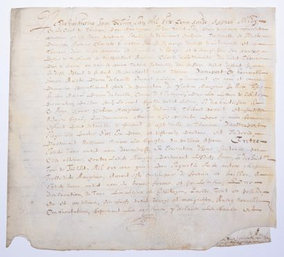 DEUX-SÈVRES. Duke of THOUARS. Transaction...