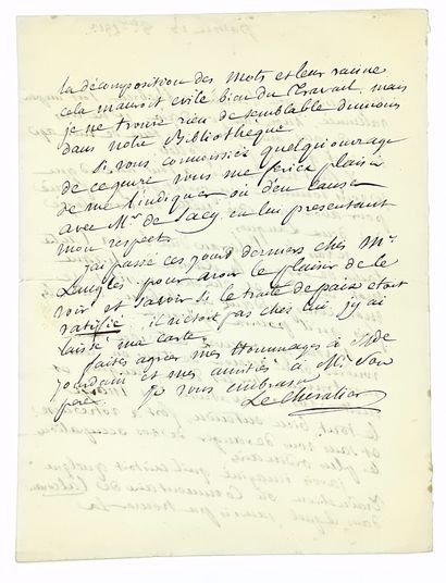 PHILOLOGY. Jean-Baptiste LE CHEVALIER (Trelly...