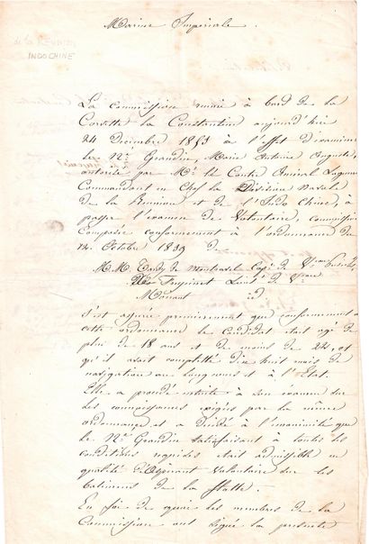IMPERIAL NAVY. Military papers of Marie Antoine...