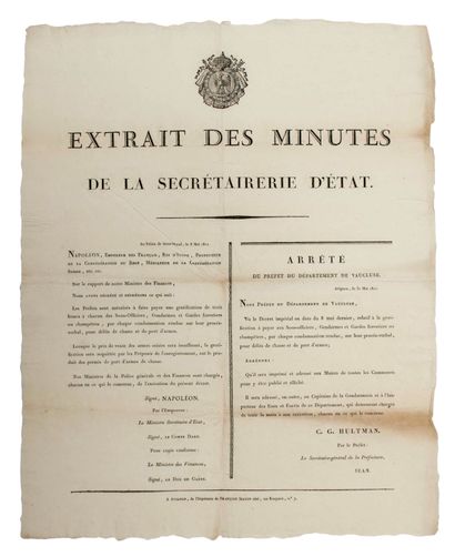 NAPOLÉON. 1811. GENDARMERIE. VAUCLUSE. Extract...
