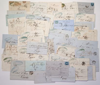 RHÔNE. 82 LETTERS from 1847 TO 1861 addressed...