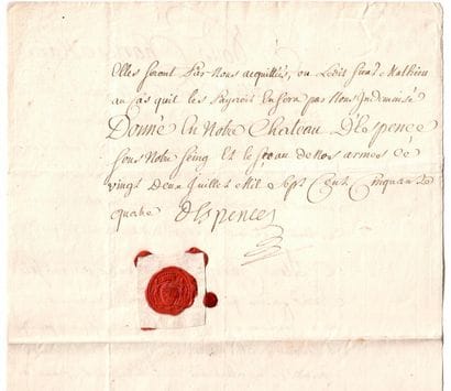 MARNE. 1754. CHÂTEAU D'ÉPENSE (51). Signed...