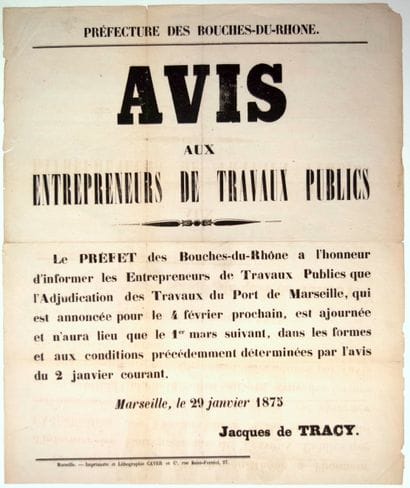 BOUCHES-DU-RHÔNE. 1875. WORKS IN THE PORT...