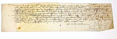AUDE. CARCASSONNE 1493. Latin charter (9...