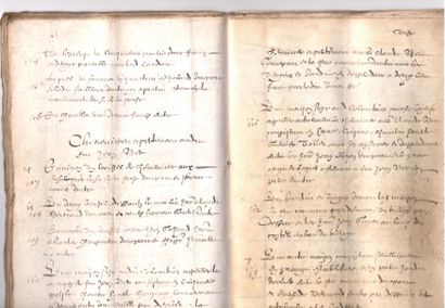 FRANCHE-COMTÉ. 1659. VESOUL. Parchment notebook,...
