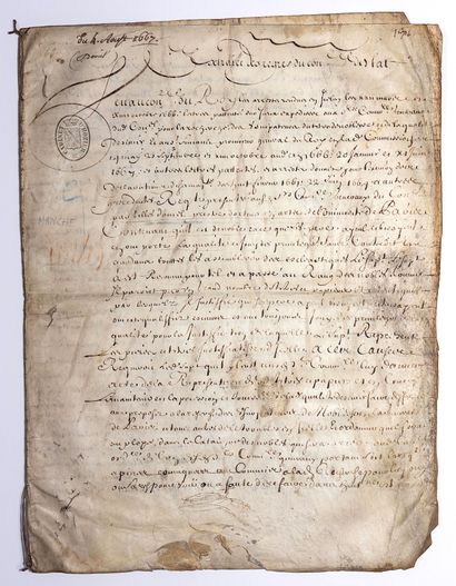 MANCHE. Extract from the registers of the...