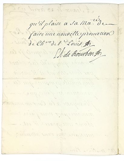 SCEAUX (Hauts-de-Seine). Letter signed Louis...