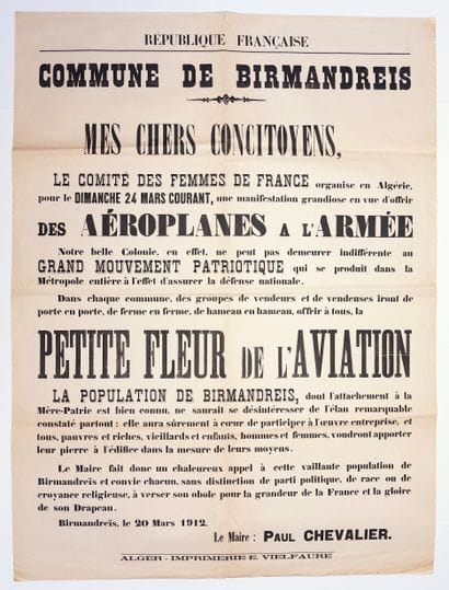 FRENCH ALGERIA. 1912. AIRPLANES FOR THE ARMY....