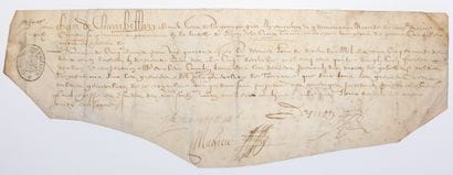 VAL D'OISE 1609. Piece signed Jehan de CHAMBELLANT...