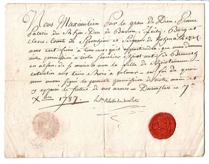 MAXIMILIEN 1st (King of Bavaria in 1806)....