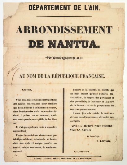 DEPARTMENT OF AIN. February 1848. 