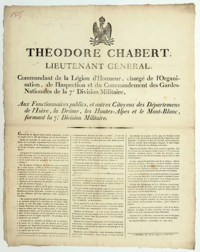 CENT- JOURS. Return of NAPOLÉON 1er. Headquarters...