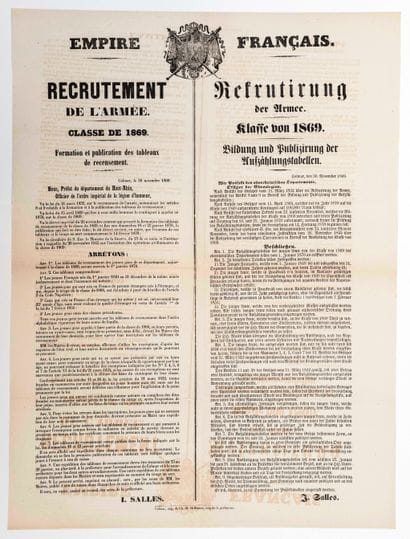 SECOND EMPIRE. HAUT-RHIN. ARMY RECRUITMENT....