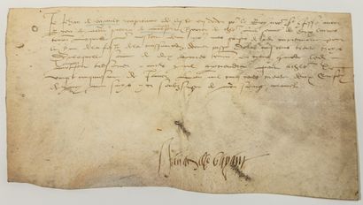 HAUTE-GARONNE. 1532. Signed on vellum by...