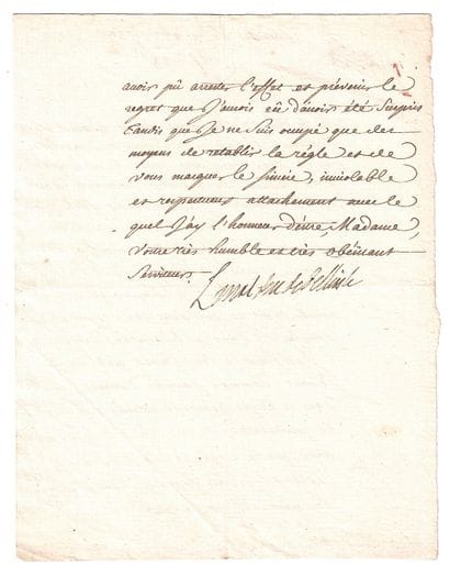 MARÉCHAL DE BELLE-ISLE. Letter signed Louis...