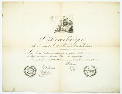 CALVADOS. 1835. Société Académique des SCIENCES,...