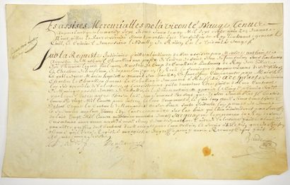 VISCOUNTY OF AUGE. 1715. Registration of...