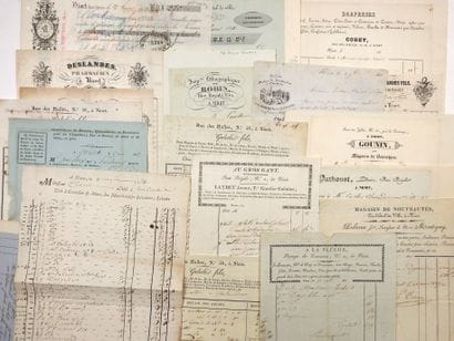 DEUX-SÈVRES. NIORT. COLLECTION OF 20 INVOICES...