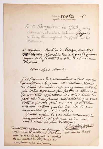 BRUGUIÈRE DU GARD (J.-T.) Publicist, one...