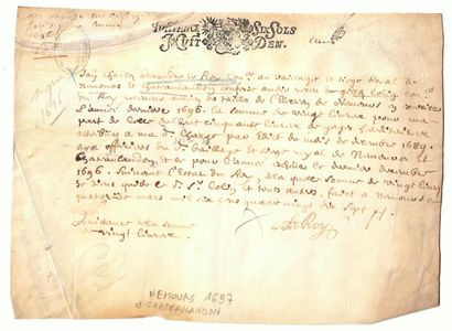 SEINE ET MARNE. 2 Parchments from the LE...