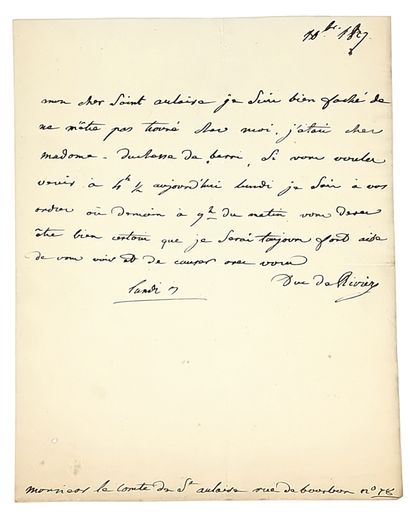 Charles François RIFFARDEAU DE RIVIÈRE, 1st...