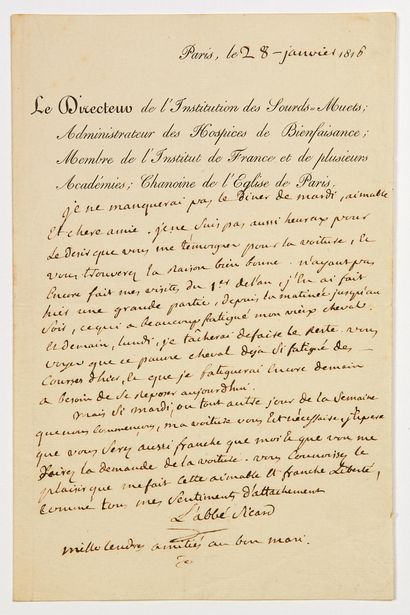 Abbé SICARD (Roch Ambroise Cucurron dit)...
