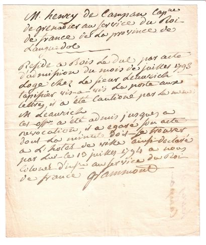 COMTE DE GRAMMONT D'ASTER (Antoine, François,...