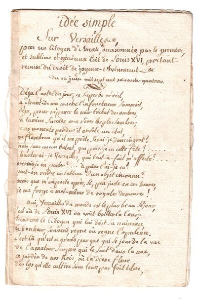 VERSAILLES. May 30, 1774 LOUIS XVI waives...