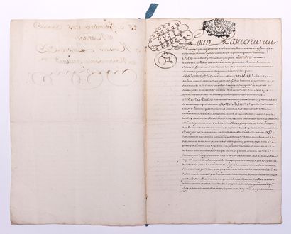 SEINE-MARITIME. 1735. MARRIAGE CONTRACT dated...