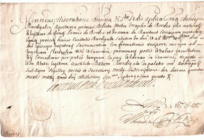 ARCHBISHOPRIC OF BORDEAUX (33). 2 Dimissory...