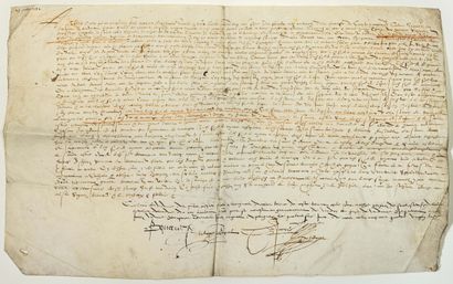 MARNE. 1572. Seigneur de SAINT ASTIER. Parchment...