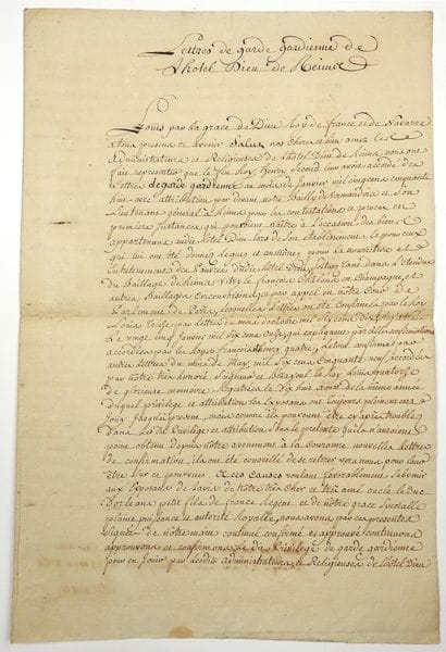 MARNE. 1784. PRIVILEGES OF THE HOTEL-DIEU...