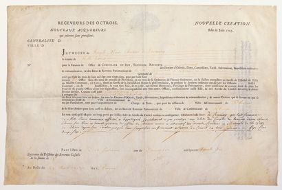 REDON (Ille-et-Vilaine). RECEIVERS DES OCTROIS....