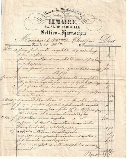 276 PARIS BILLS addressed to the Marquis...