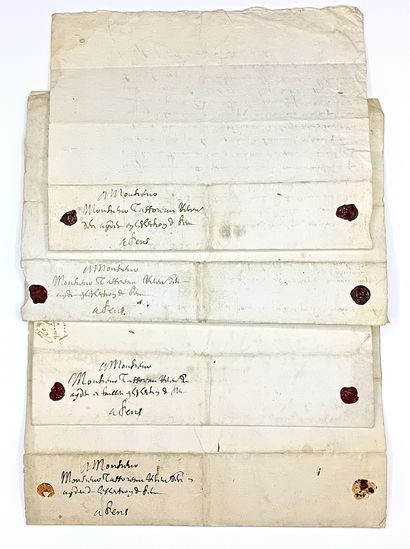 YONNE. SENS (89). 4 letters from 1618 and...
