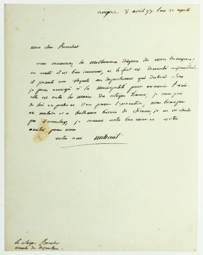 ANJOU. 1793. Marie Joseph MILSCENT, Tiers-État...