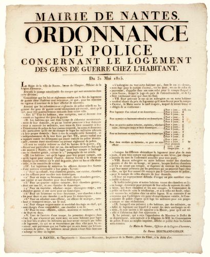 1815 (CENT-JOURS OF NAPOLÉON 1st) LOIRE-ATLANTIQUE....