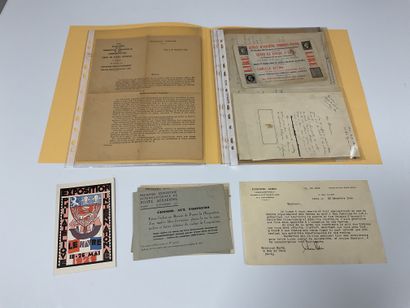 France: Set of old papers from stamp dealers...