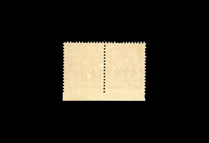 France YT N°96: 20c brick on green in a pair,...