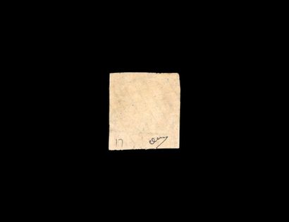France YT N°7: 1F Vermillon grid cancelled,...