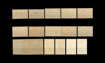 France PA: N°1/2* + 8/13** (N°13, sheet edge)...