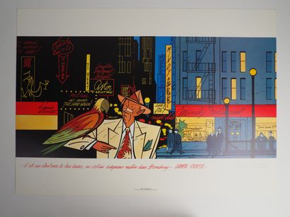 CLERC 
Damon Runyon
Signed print published...