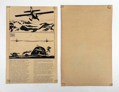MILTON CANIFF
Set of two rare posters, one...
