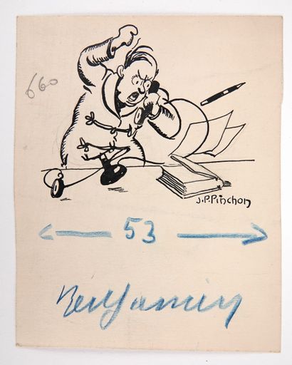 PINCHON Joseph Porphyre
Small humorous illustration
India...