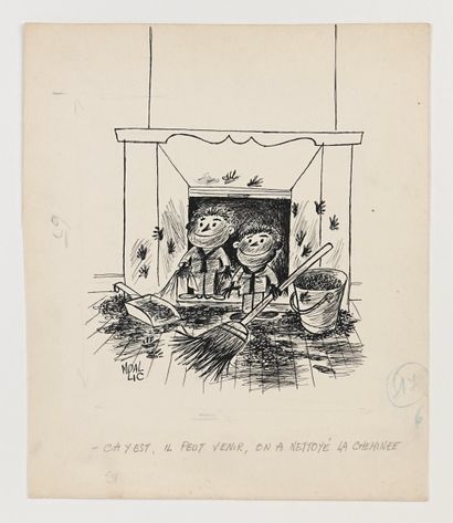 MOALIC
Wise children
Indian ink
Drawing signed...